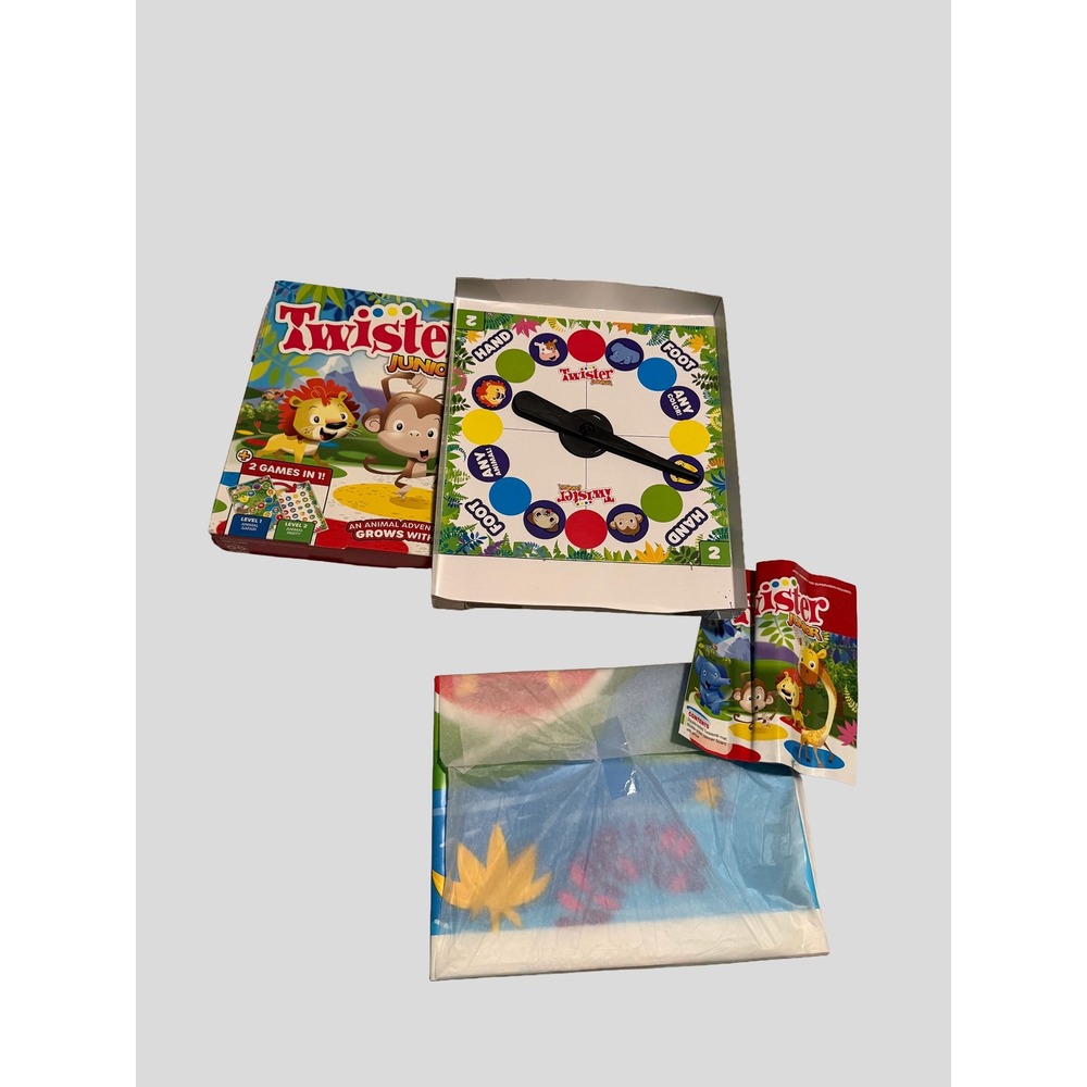 Hasbro Twister Junior Board Game Animal Adventure 2 Games in 1 Ages 3+ F7478